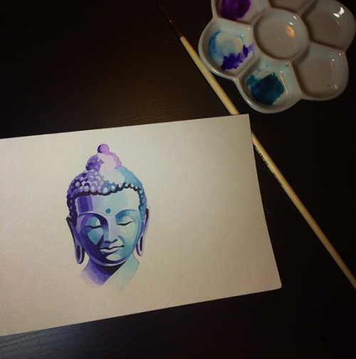500x504 Buddha Watercolor Tumblr - Buddha Watercolor