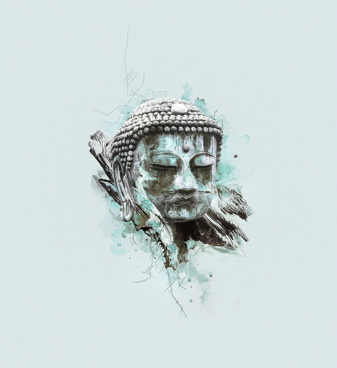 1280x1398 Buddha - Buddha Watercolor