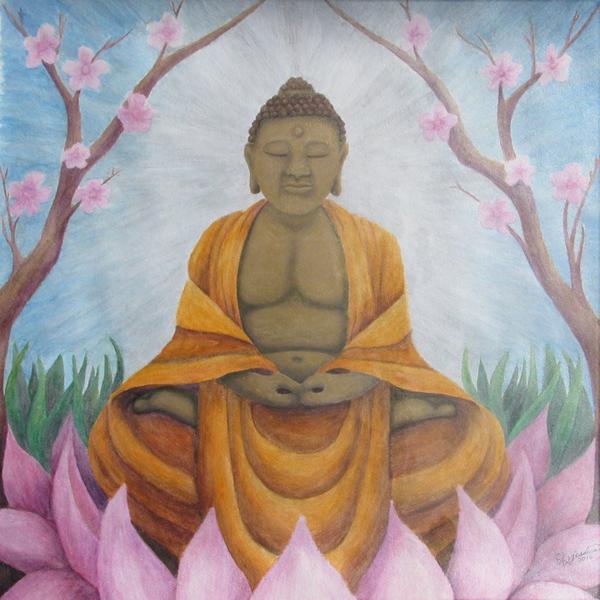 600x600 Buddha - Buddha Watercolor