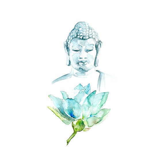 570x565 Buddha Art - Buddha Watercolor