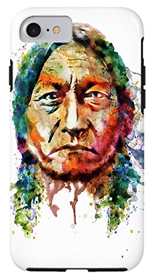 301x549 Iphone 7 Case Sitting Bull Watercolor Painting By - Bull Watercolor