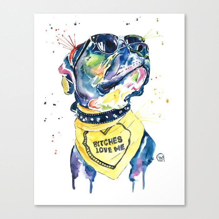 700x700 Pitbull, Pit Bull Watercolor Pet Portrait Pinting - Bull Watercolor