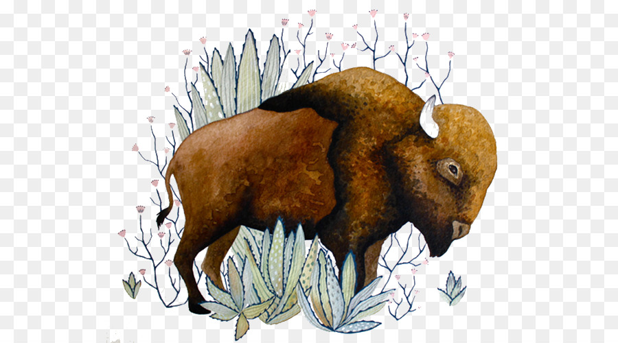 900x500 Watercolor Painting Visual Arts Drawing Illustration - Bull Watercolor