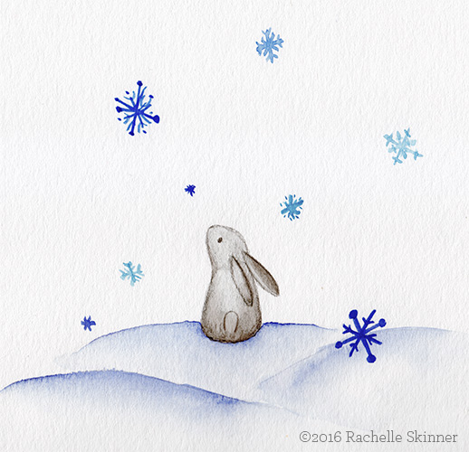 518x500 Bunny Watercolor Paintings Rachelle Skinner - Bunny Watercolor Paintings