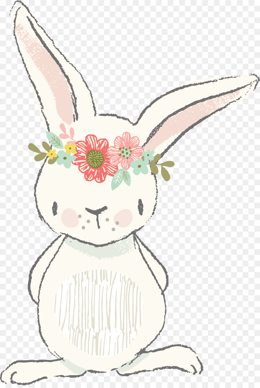 900x1340 Download Easter Bunny Rabbit Watercolor Painting Clip Art Creative - Bunny Watercolor Paintings
