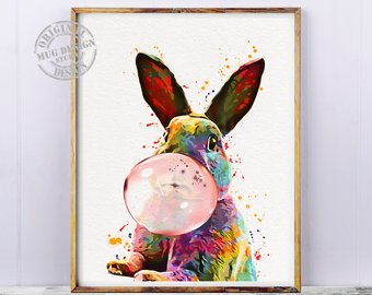 Bunny Watercolor Paintings at PaintingValley.com | Explore collection ...