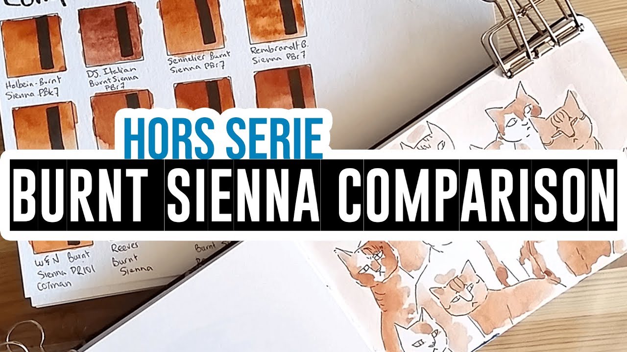 1280x720 Comparison Of Burnt Sienna Watercolors - Burnt Sienna Watercolor