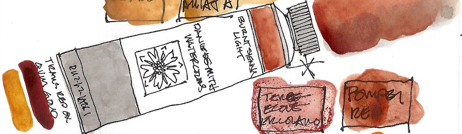 950x276 Tools Daniel Smith Watercolors D.katie Powell Art - Burnt Sienna Watercolor