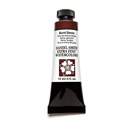 425x425 Daniel Smith Extra Fine Watercolor 15ml Paint Tube - Burnt Sienna Watercolor