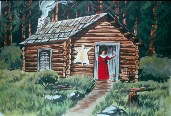 600x407 Illustrations By Janis Whitcomb - Cabin Watercolor