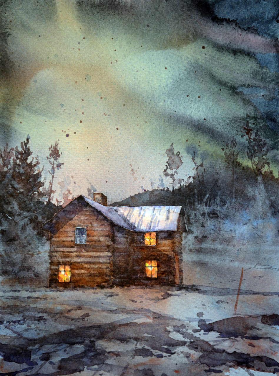 Cabin Watercolor at Explore collection of Cabin Watercolor
