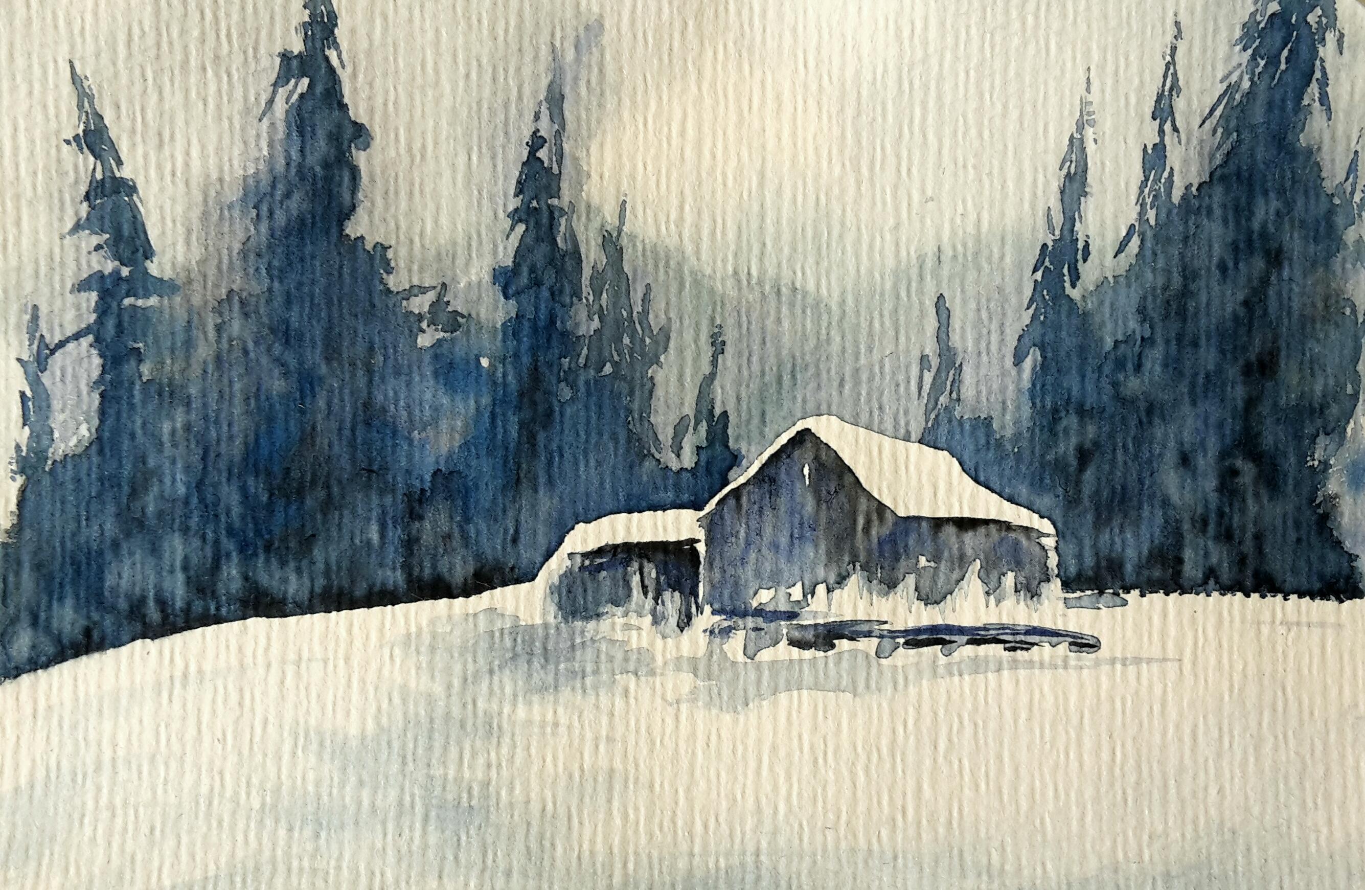 Cabin Watercolor at Explore collection of Cabin Watercolor