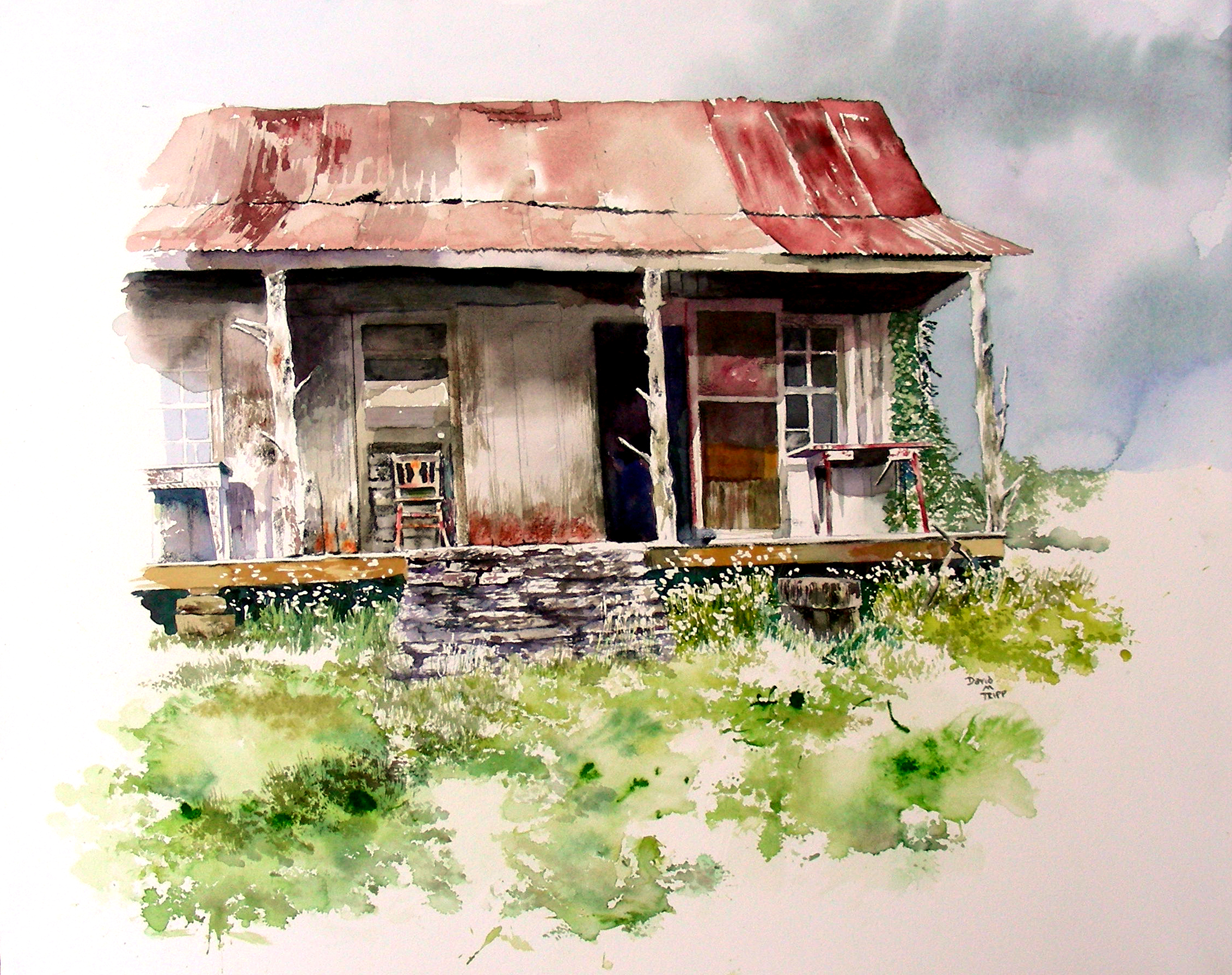2263x1791 Finished The Cotter Cabin. Time To Move On Recollections 54 The - Cabin Watercolor