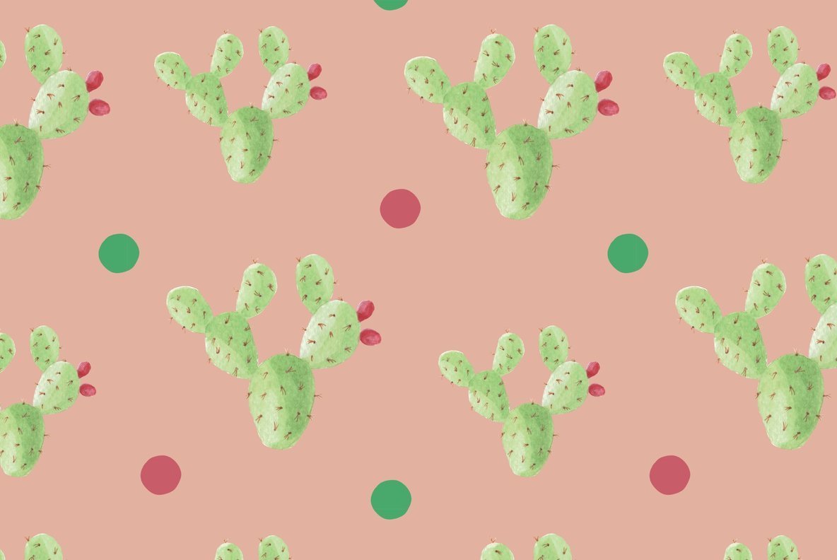 1184x792 Cactus Flower Watercolor Package - Cactus Flower Watercolor