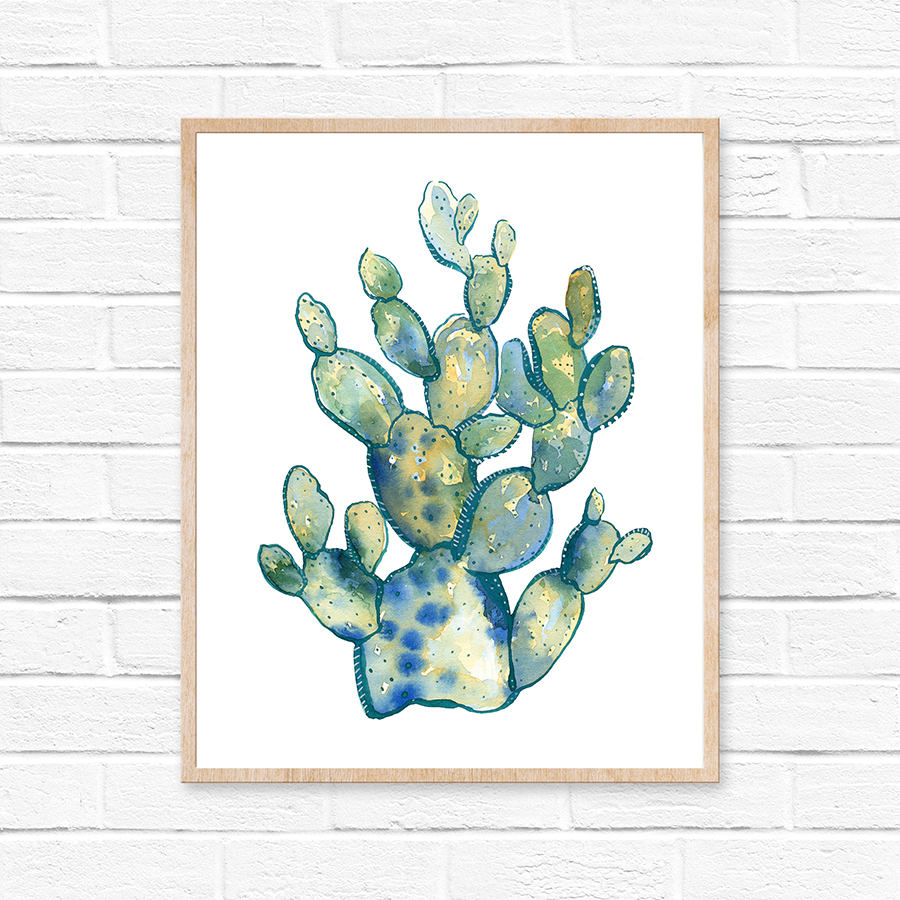 900x900 Cactus Watercolor Print Cactus Painting Cacti Cactus Watercolor - Cactus Watercolor Painting
