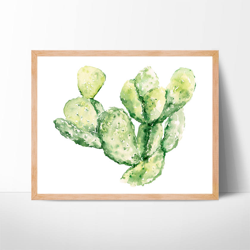 840x840 Cactus Watercolor Print No.221 Cacti Artwork Cactus Painting Art - Cactus Watercolor Painting