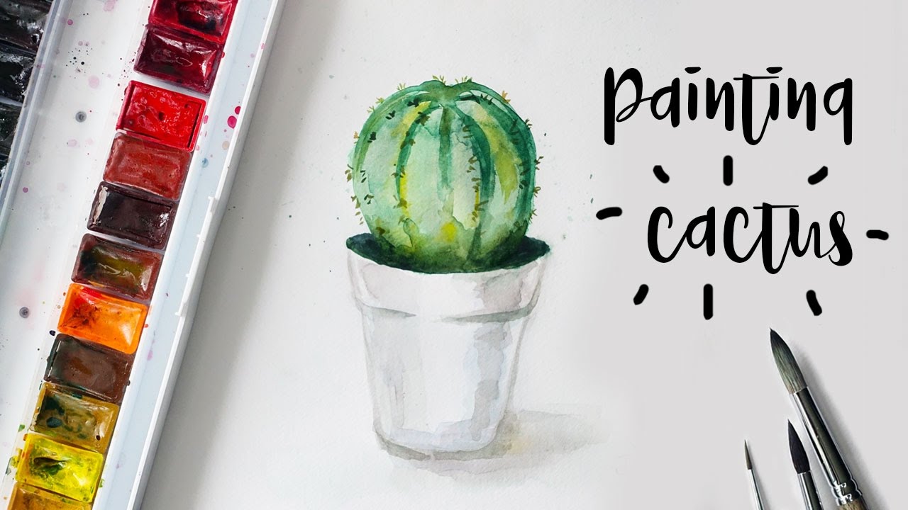1280x720 Painting Cactus With Watercolors - Cactus Watercolor Painting