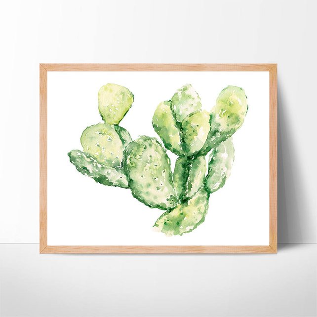 642x642 Cactus Watercolor Print No.221 Cacti Artwork Cactus Painting Etsy - Cactus Watercolor Print