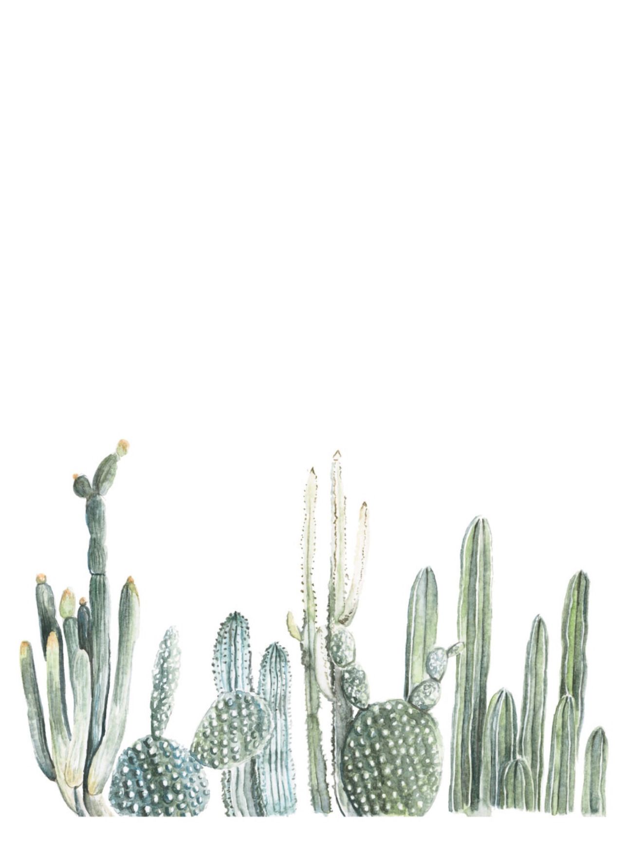 1280x1760 Cactus - Cactus Watercolor Print