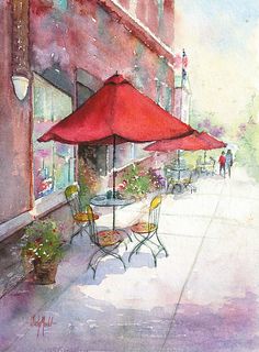 236x320 168 Best Tiendas Images Drawings, Art Drawings And - Cafe Watercolor