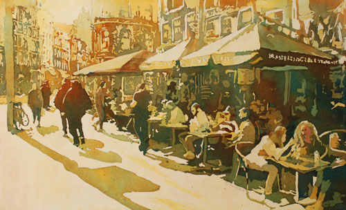 500x304 Cafe Snapshot Art In The Making By Jenny Armitage - Cafe Watercolor