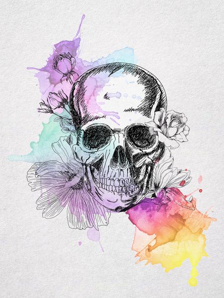 450x600 Issyinsanity (Ismay Verbeek) Les Beaux Arts - Calavera Watercolor