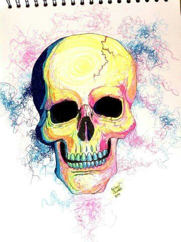 359x480 Sketch Calavera Watercolor. Sketches And Watercolor - Calavera Watercolor