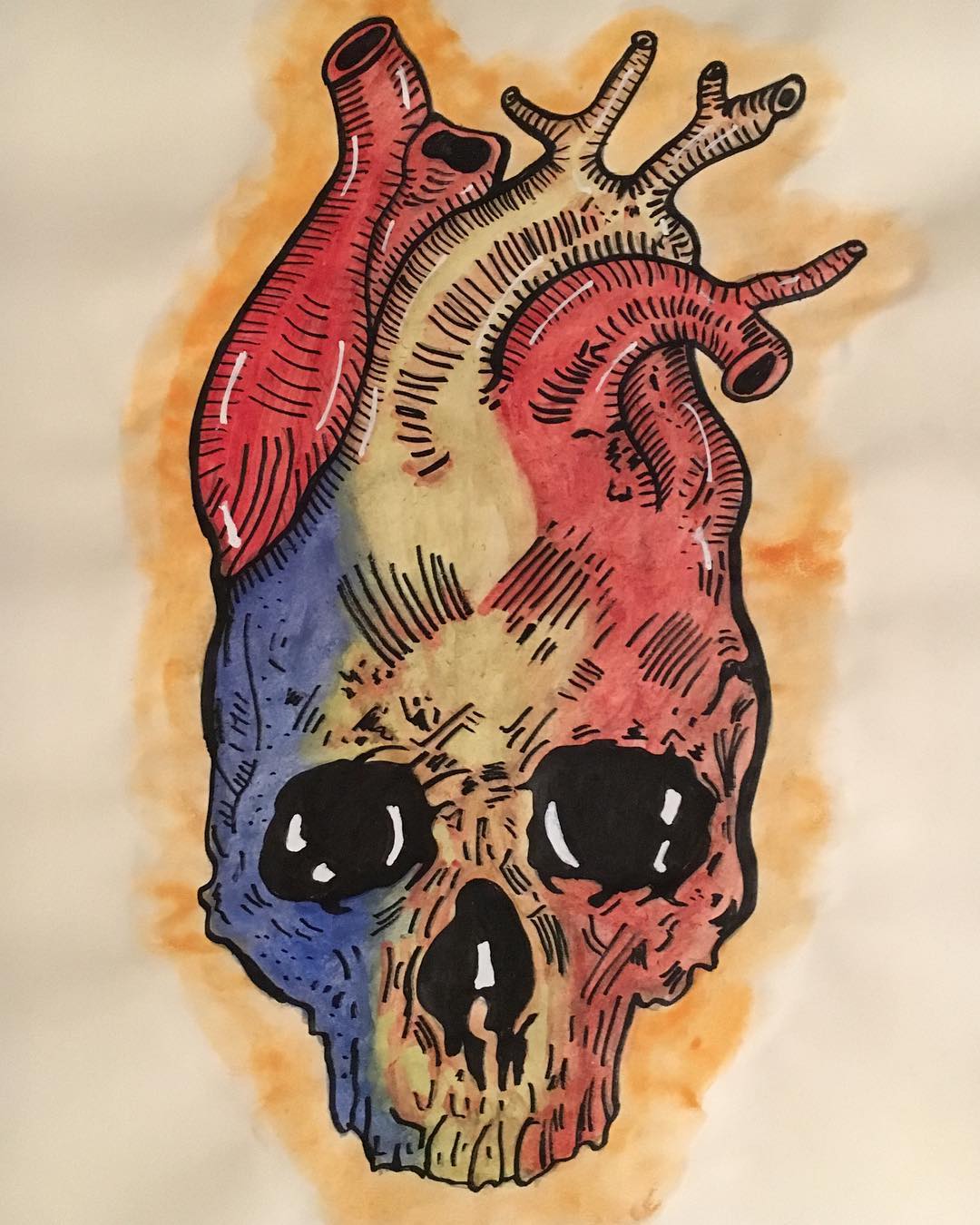 1080x1350 Cman1975 - Calavera Watercolor