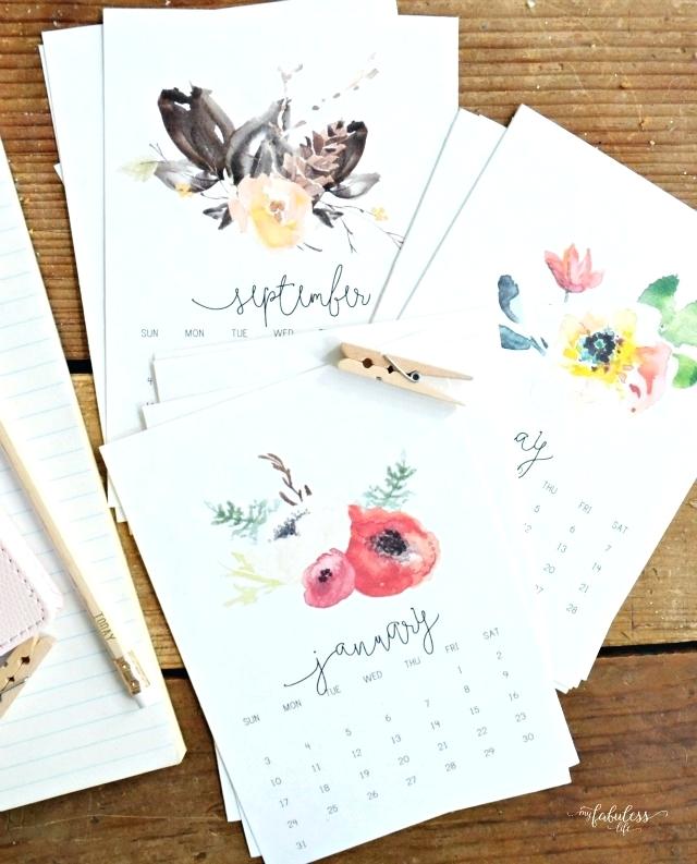 640x793 Easel Calendar 2017 Free Printable Desk Calendar Beautiful - Calendar Watercolor
