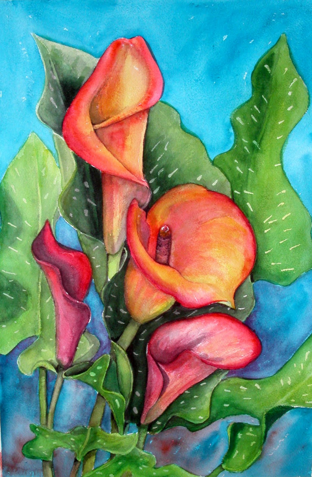 1048x1600 Still Coloring Out Of The Lines Flame Calla Lily - Calla Lily Watercolor