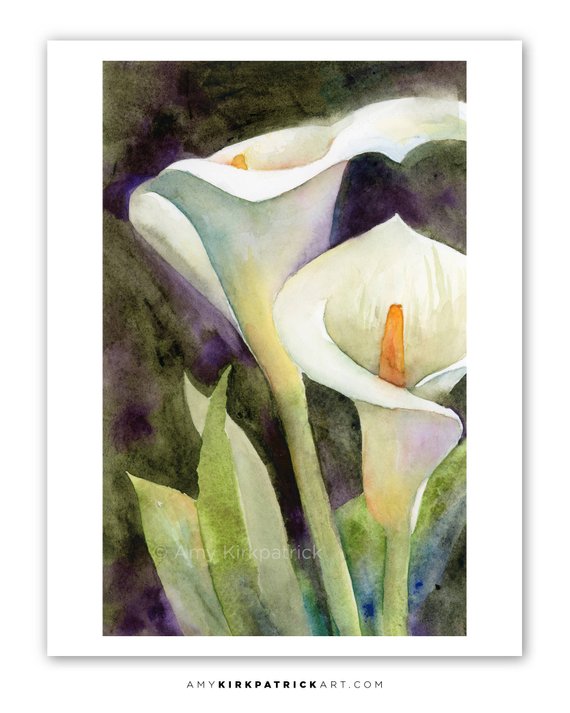 Calla Lily Watercolor at PaintingValley.com | Explore collection of ...