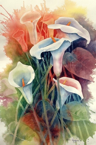 399x600 Calla Lilies, Watercolor - Calla Lily Watercolor