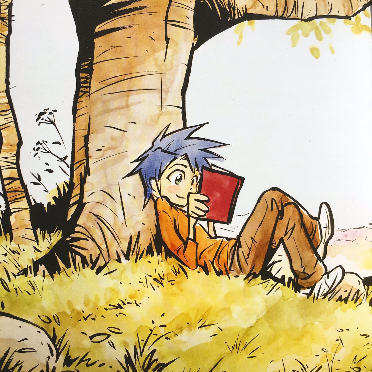 1200x1200 Mark Crilley On Twitter My Calvin Amp Hobbes Tribute - Calvin And Hobbes Watercolor