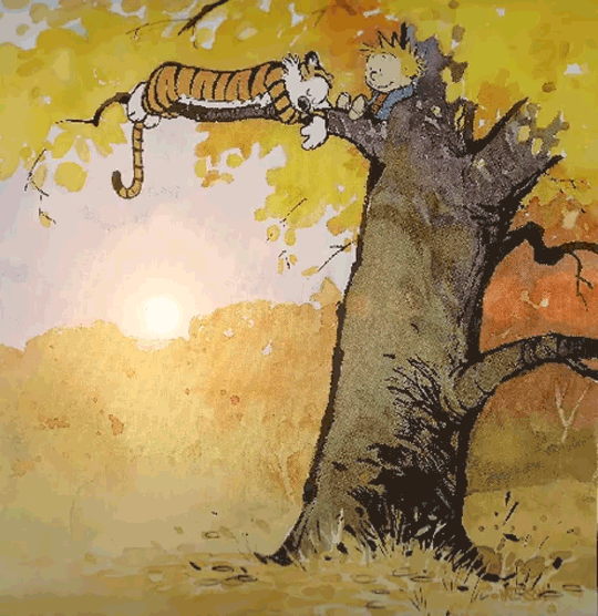 540x556 Calvin And Hobbes Gif - Calvin And Hobbes Watercolor