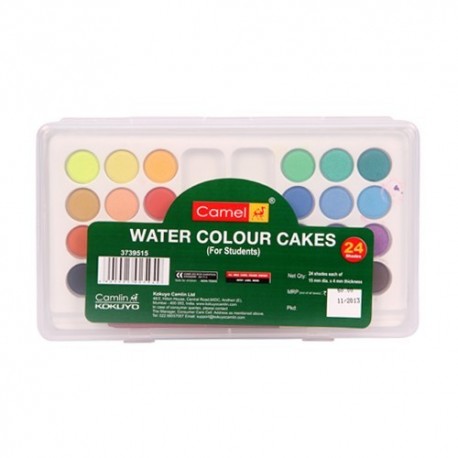458x458 Camel Water Colour Cakes (For Students) 24 Shades - Camel Water Colour