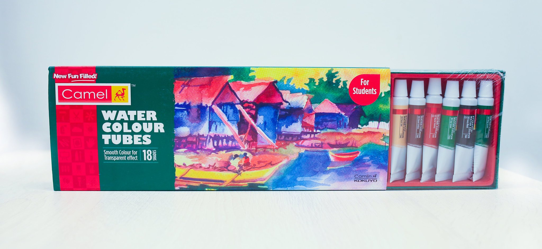 2048x943 Camel Water Colour Tubes Papers N Clips - Camel Water Colour