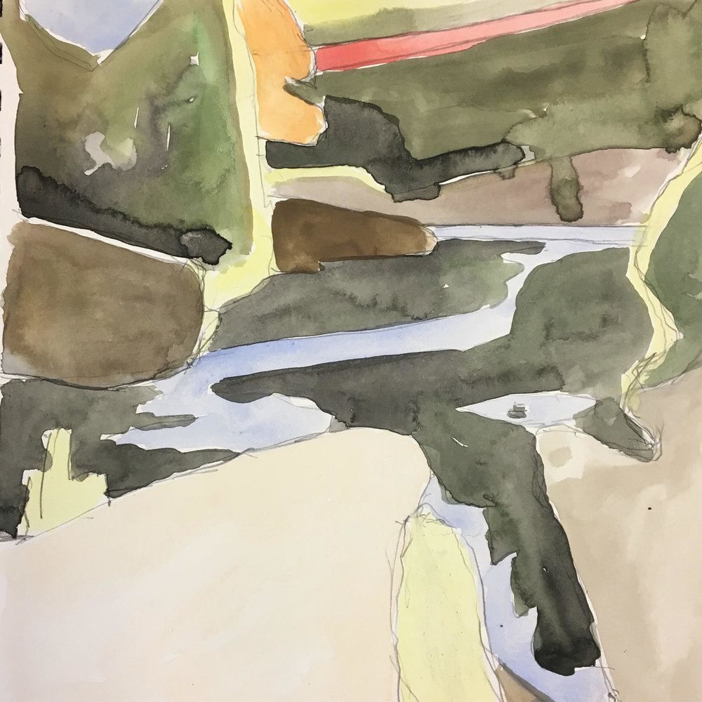 1000x1000 Drawing, Writing, And Watercolor Painting Canoe Excursion With - Canoe Watercolor