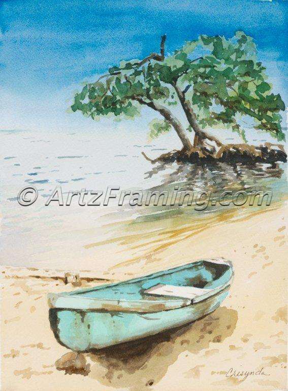 567x768 Art Gallery - Canoe Watercolor