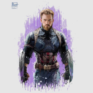 300x300 Captain America Infinity War Watercolor Posterrific - Captain America Watercolor