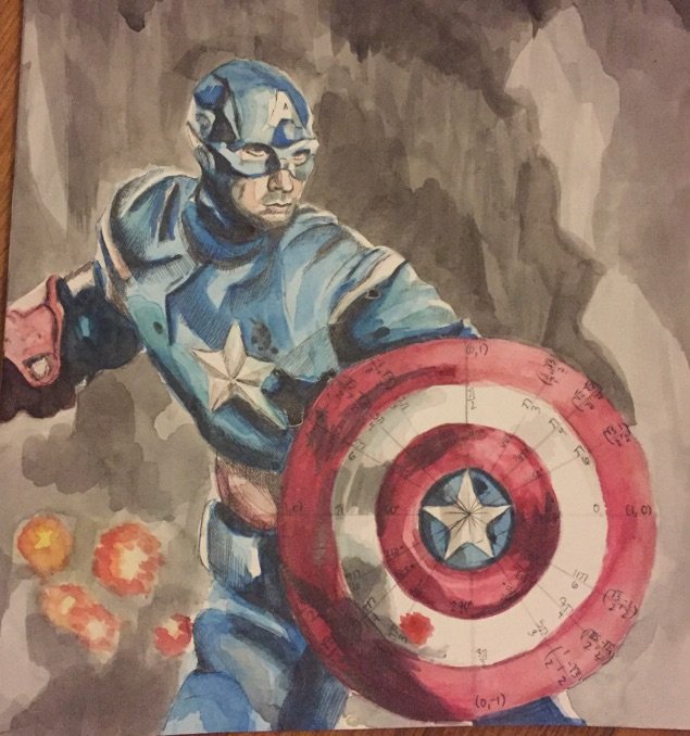 635x678 Captain America Watercolor Painting Art Amino - Captain Watercolor