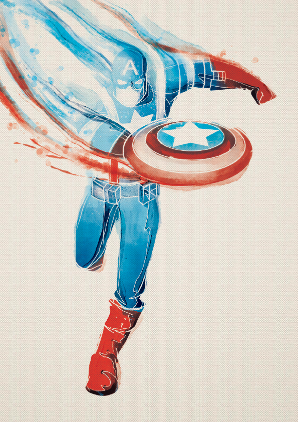 595x842 Digital Watercolor - Captain Watercolor