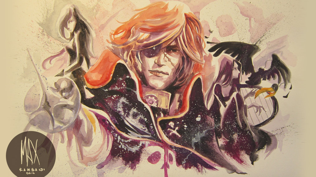 1024x576 Galaxy Pirate - Captain Watercolor