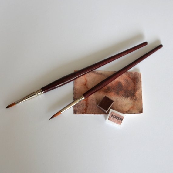 570x570 Caput Mortuum Watercolor Paint Half Pan Handmade Etsy - Caput Mortuum Watercolor