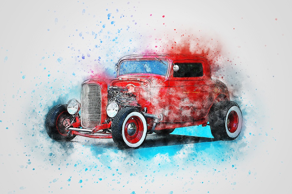 960x640 Free Photo Abstract Old Car Vintage Art Car Watercolor - Car Watercolor