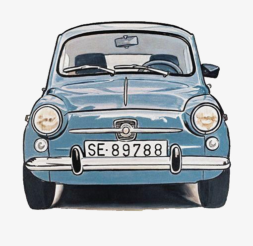 510x496 Retro Car, Car Clipart, Hand Painted Car, Watercolor Car Png Image - Car Watercolor