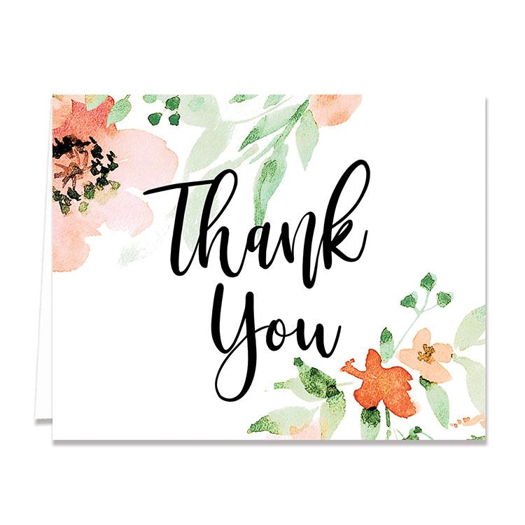 750x750 Kaylee Floral Watercolor Thank You Card - Card Watercolor