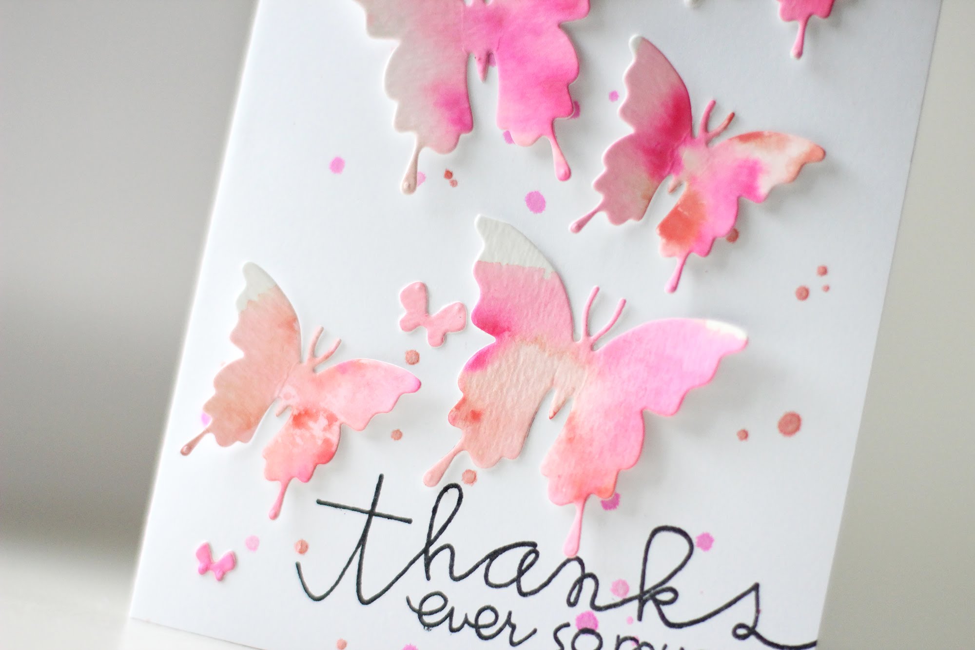 2000x1333 Watercolor Butterflies Card Kalyn Kepner For Paper Smooches - Card Watercolor