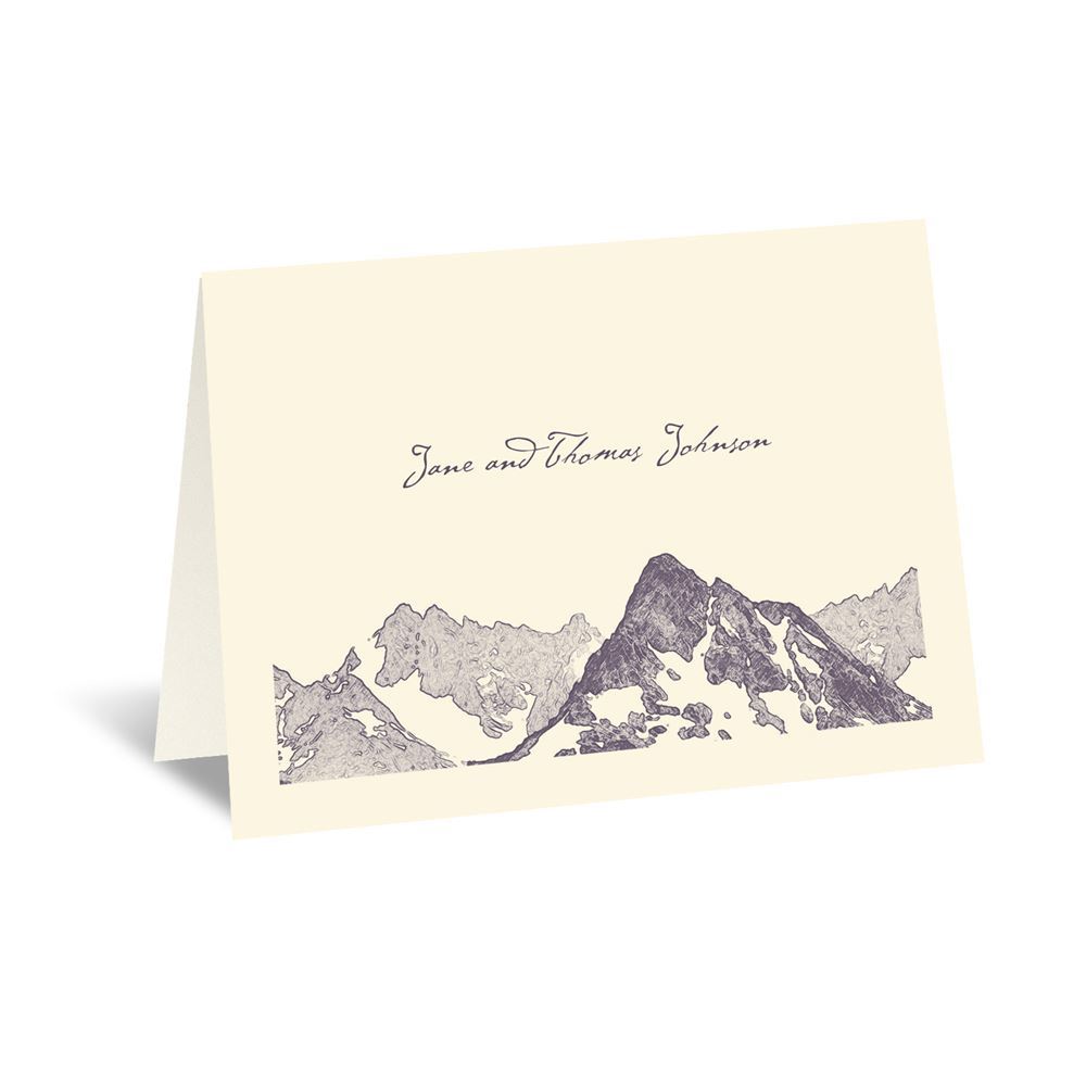 1000x1000 Watercolor Mountain Thank You Card Invitations By Dawn - Card Watercolor