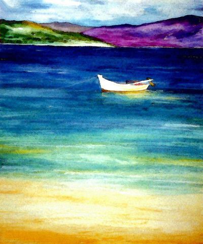 400x480 Watercolor Painting - Caribbean Watercolor