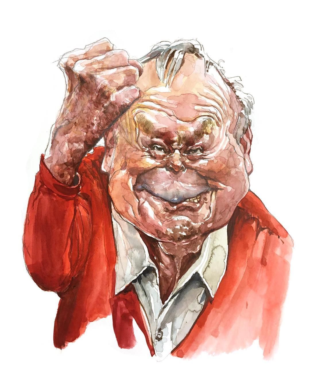 1080x1336 Arnoldpalmer - Caricature Watercolor